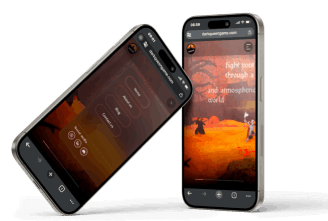 Dark Queen Game website on iPhone